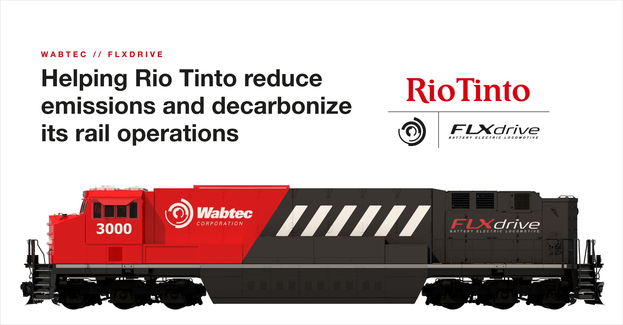 Rio Tinto Orders Wabtec FLXdrive Battery Locomotives  to Reduce Emissions