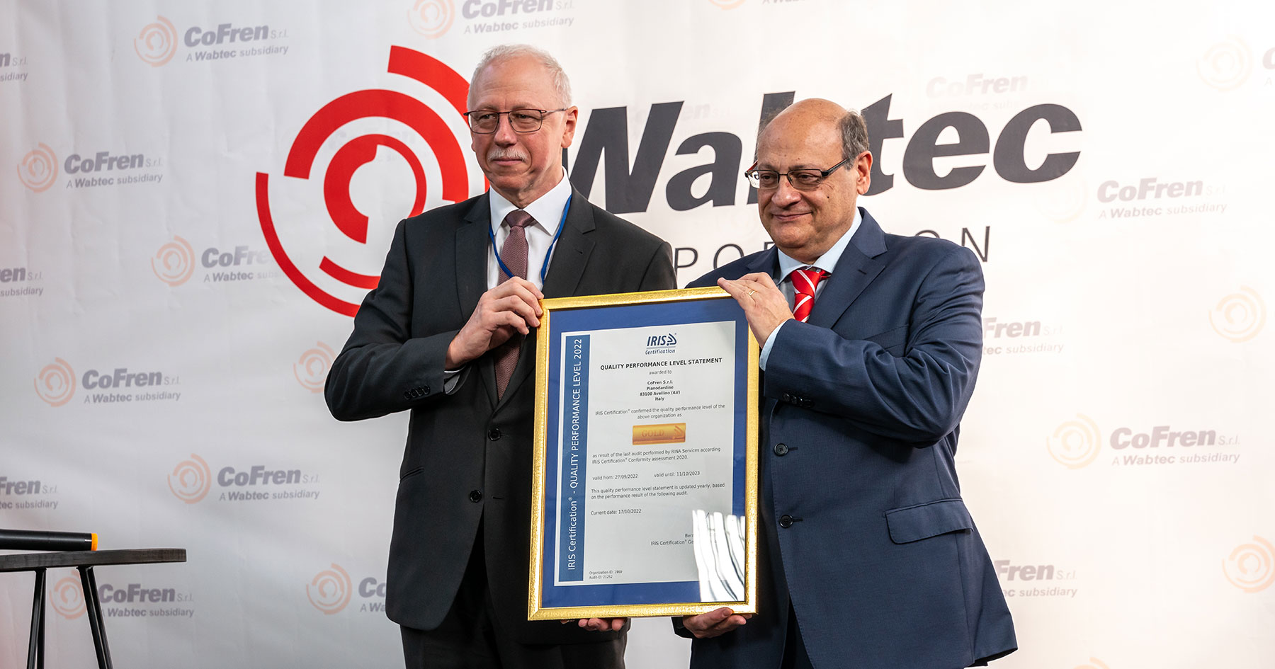 IRIS Gold Certification│Wabtec Corporation