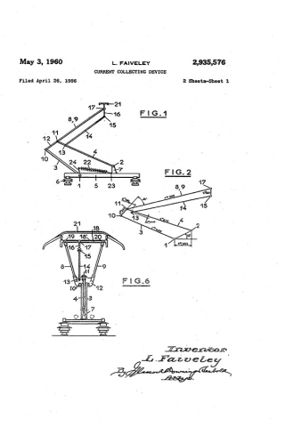 The Single-Arm Pantograph: US Patent No. 2,935,576